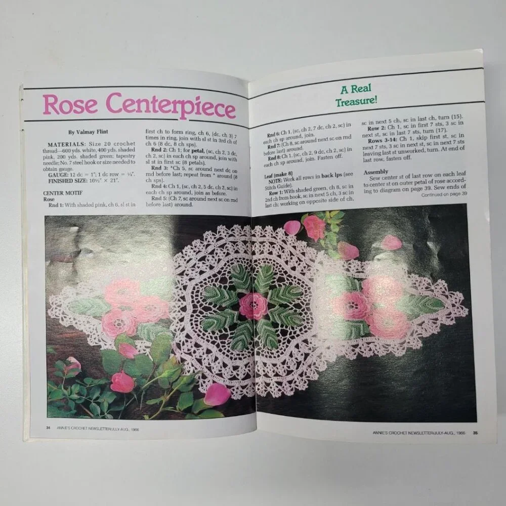 Annies Crochet Newsletter 1986 No 22‎ Hawaiian Doll Dress Crafting Doily Afghan